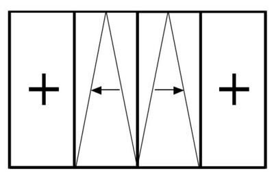 2-leaf Parallel Sliding-Tilt Door (PSK), Spruce, 4010x2135 mm