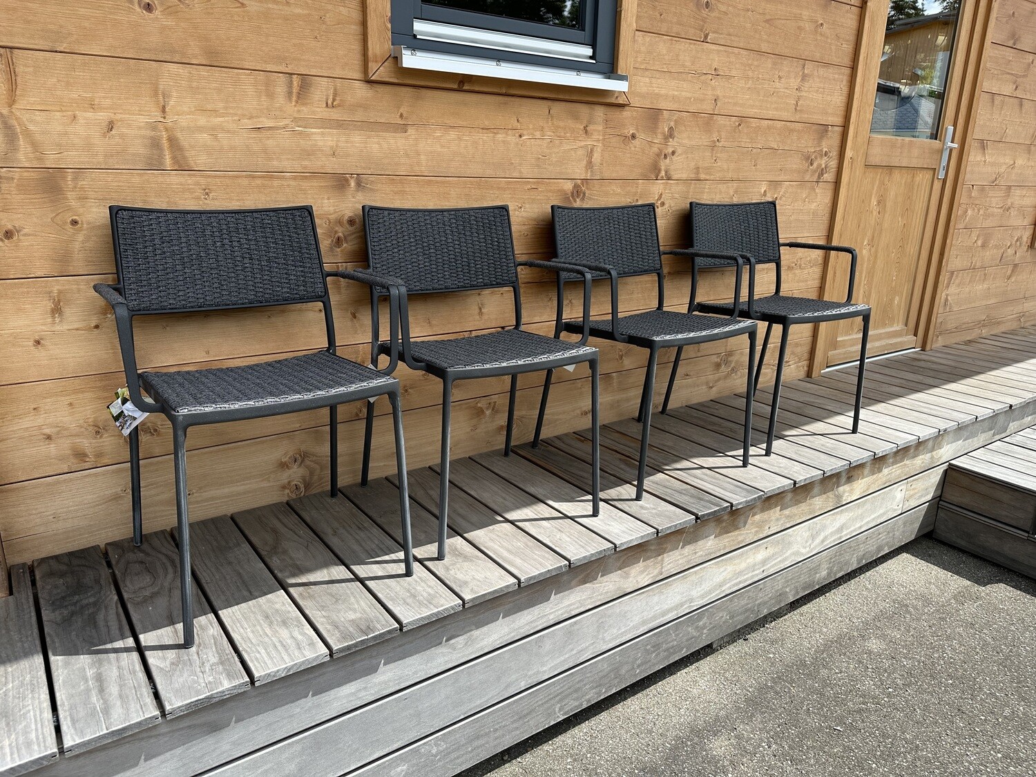 4 x Cane-line Less Armchair with Armrest EXHIBITION PIECE