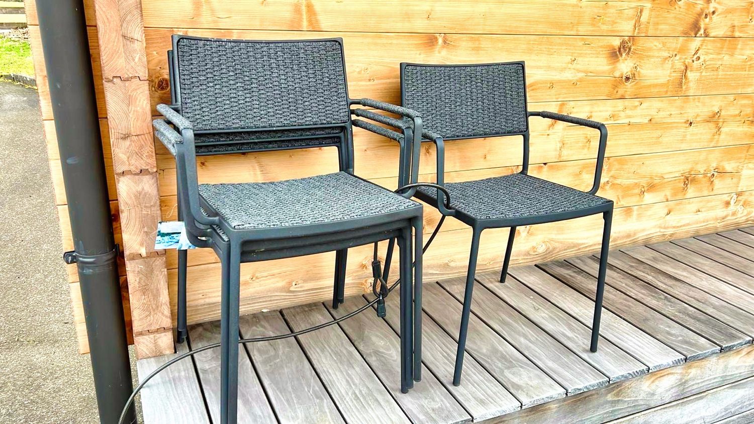 4 x Cane-line Less Armchair with Armrest EXHIBITION PIECE