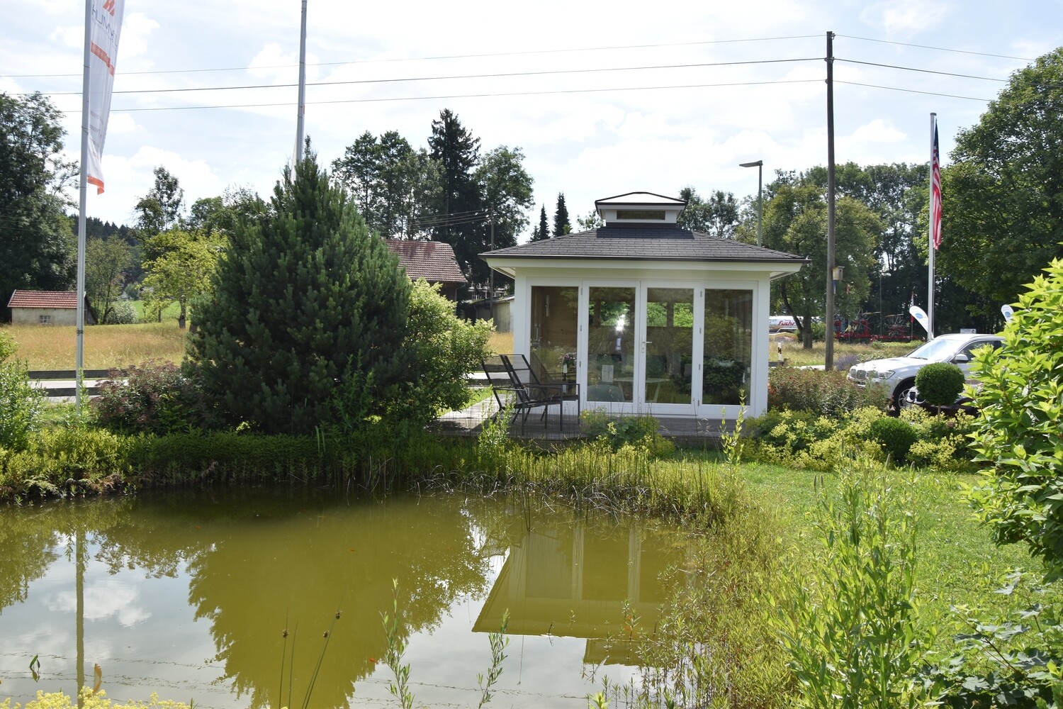 Garden House "New Spa" – 380 × 380 cm with Thermal Wall &amp; Laminate Floor