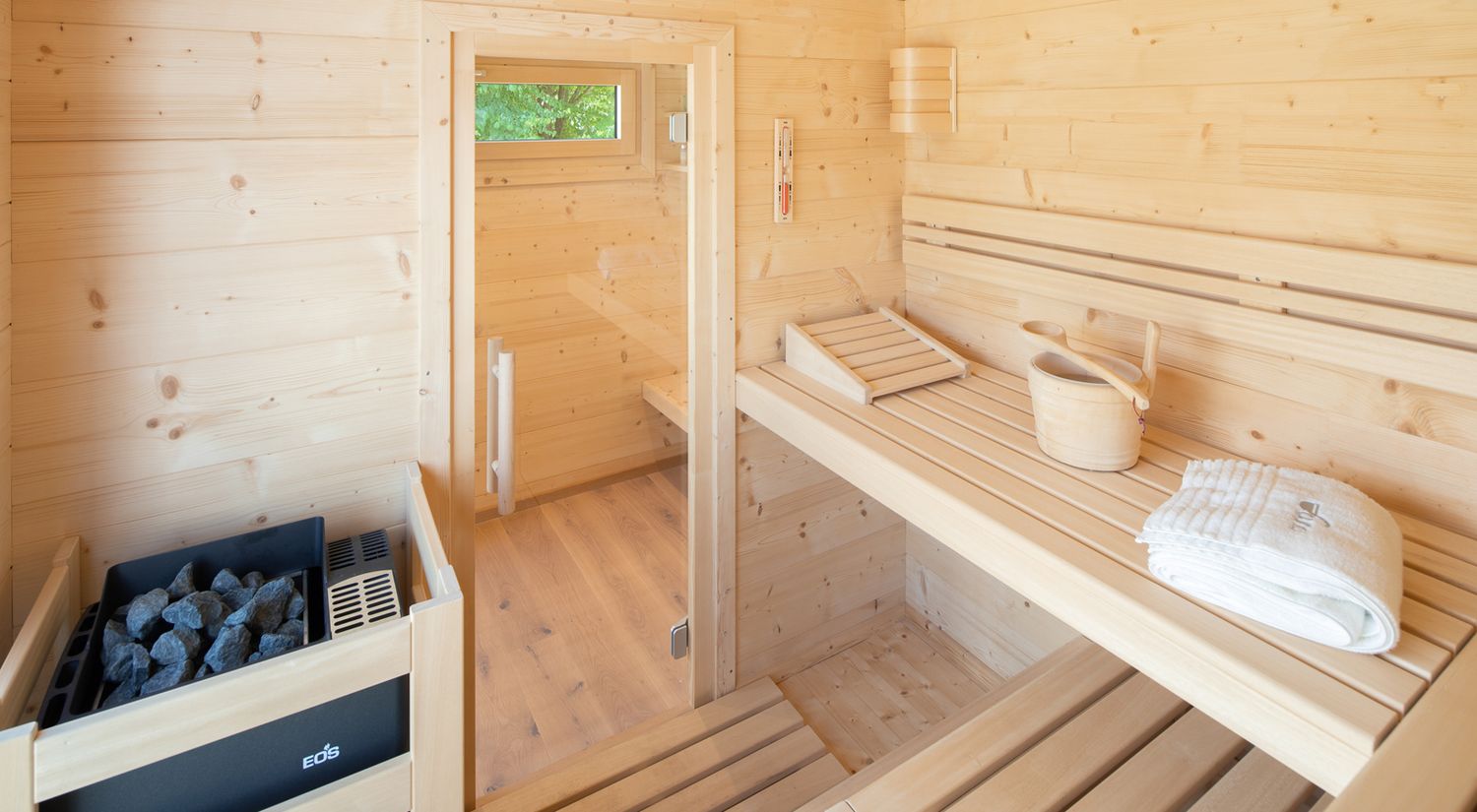 Saunabloox® Komodo – Design Garden Sauna 375 × 245 cm in Komodo Green