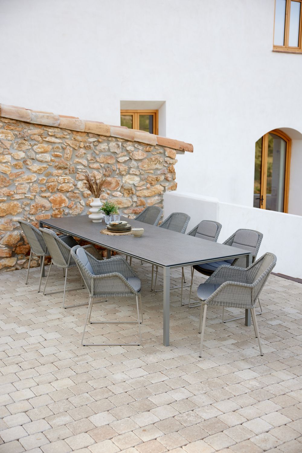 8-seater set: Cane-line Breeze / Pure rental
