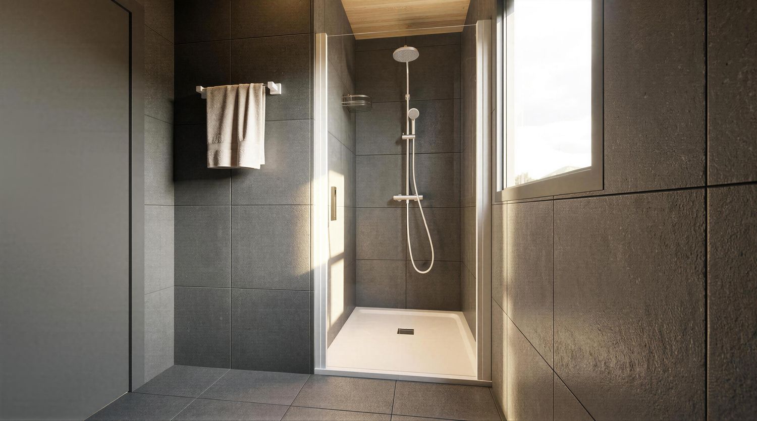 Badezimmer im Tinyhaus Model L – modernes Bad im Minihaus mit funktionaler Ausstattung