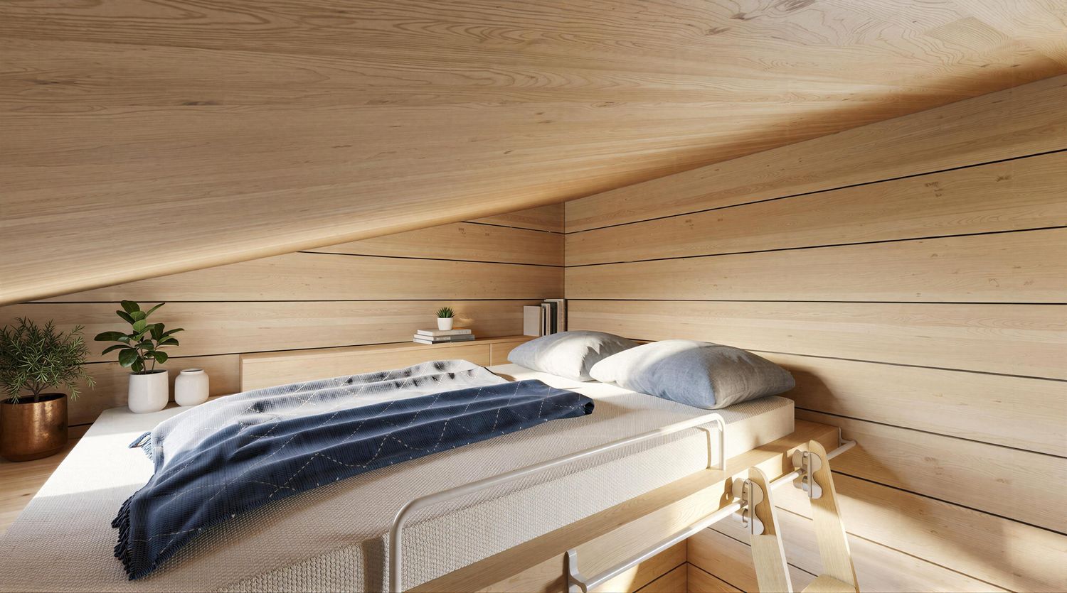 Schlafkoje im Tinyhaus XS – platzsparendes Tiny House für Gartenwohnen oder Ferienvermietung