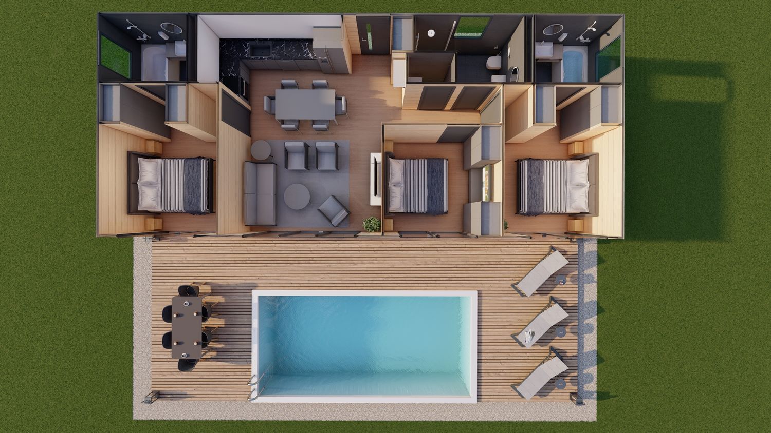 Grundriss Tinyhouse 100m²