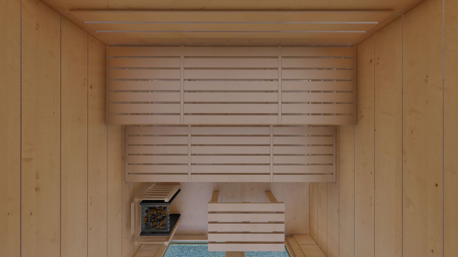 HEIRLOOM BUDGET Panorama - Sauna House for 1-5 People, Natural Larch