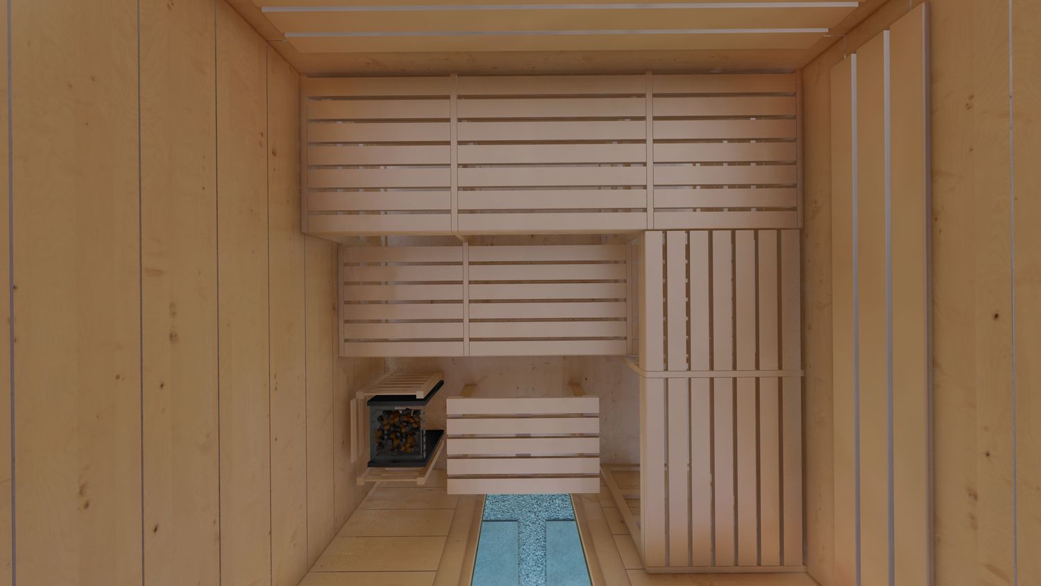 HEIRLOOM BUDGET - Sauna House for 1-4 People, Weathered Grey Wood