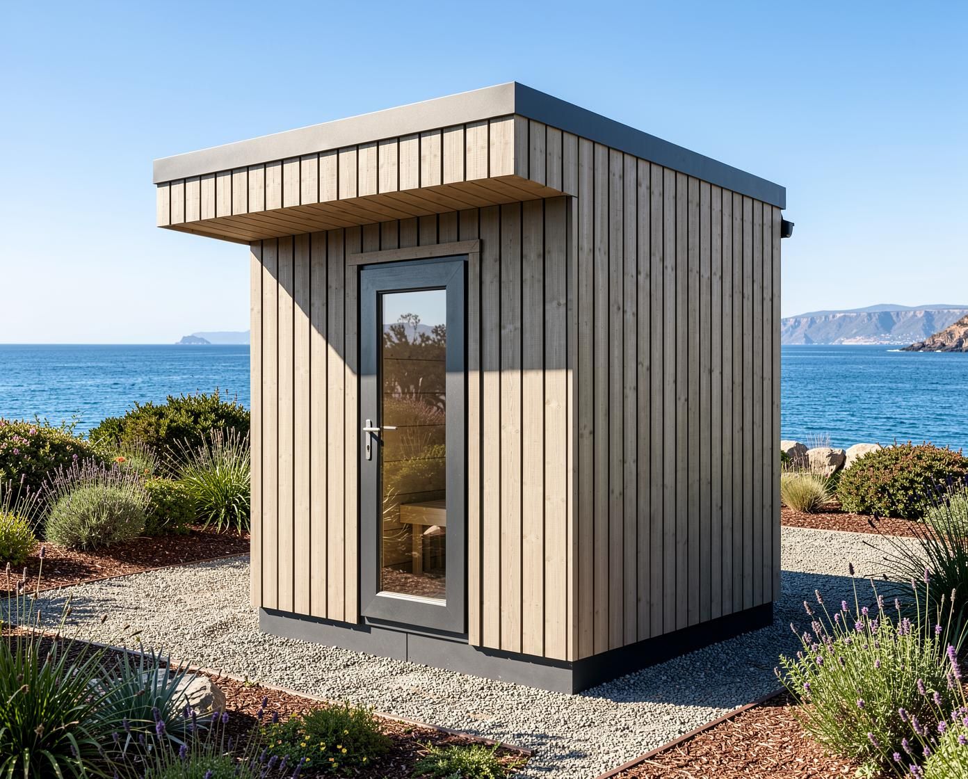 HEIRLOOM BUDGET - Sauna House for 1-4 People, Weathered Grey Wood