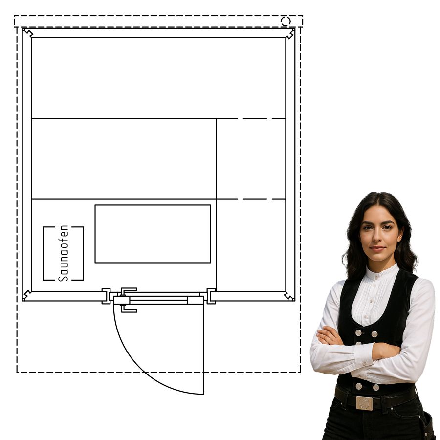 HEIRLOOM BUDGET - Sauna House for 1-4 People, HPL Anthracite