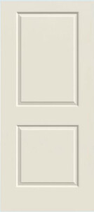 2 Panel Solid Core Carrara Smooth Pre Hung Primed Molded Composite Interior Door