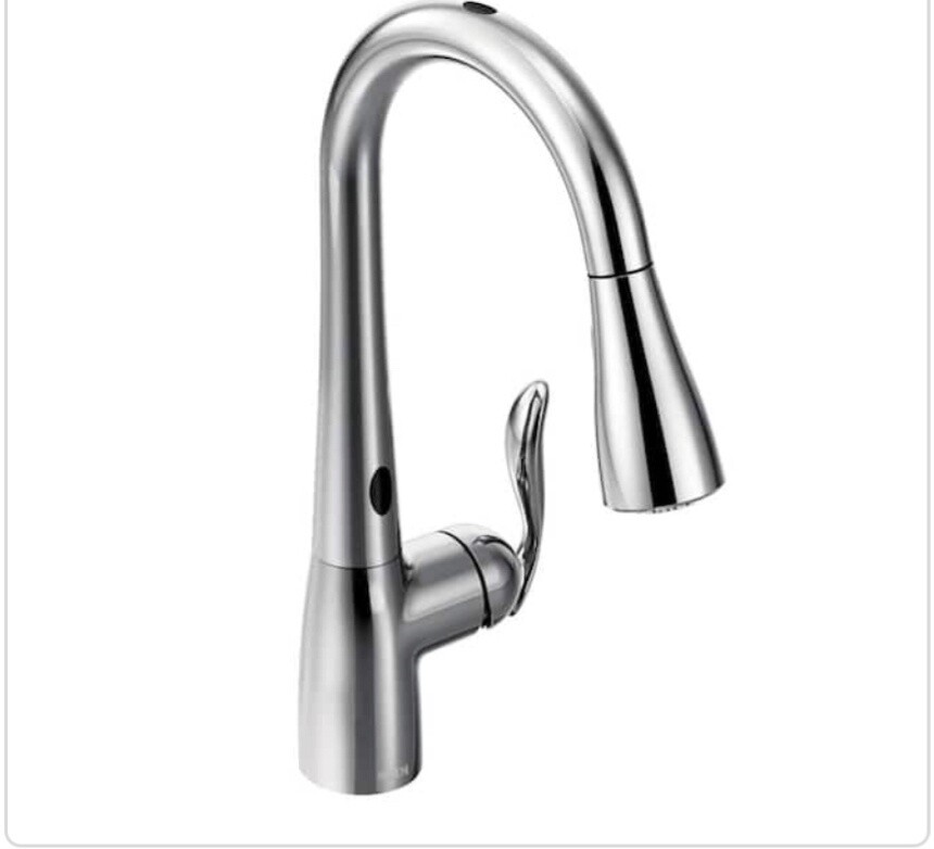 Moen single handle pull- down sprayer touchless kitchen faucet with motion sense in chrome