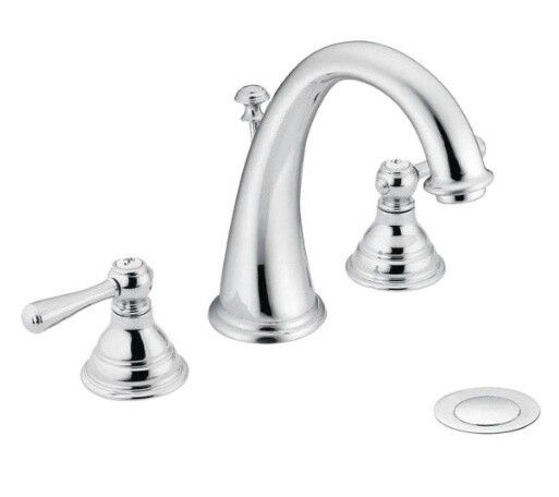 Moen Kingsley 8 in. Widespread 2-handle High-Arc Bathroom Faucet Trim Kit in chrome
