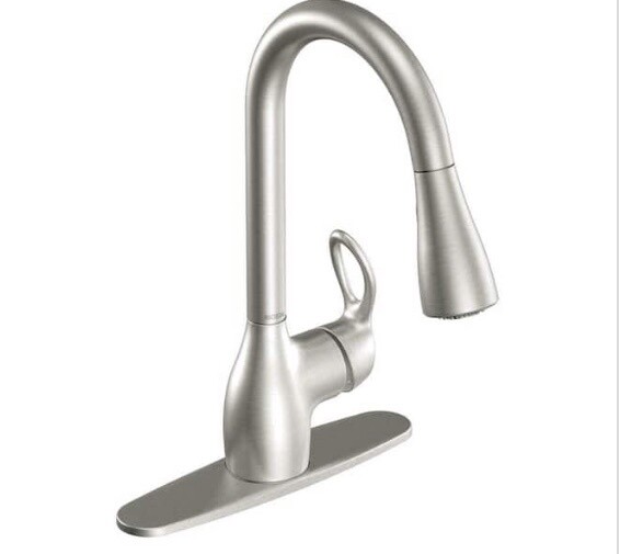 Moen Kleo Single-Handle Pull-Down Sprayer Kitchen Faucet with Reflex and Power Clean in Spot Resist Stainless