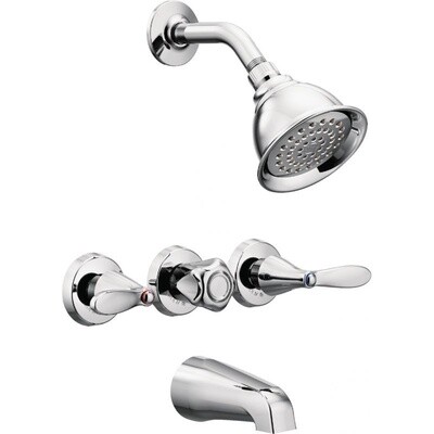 Moen Adler 2-Handle 1-Spray Tub and Shower Faucet in Chrome