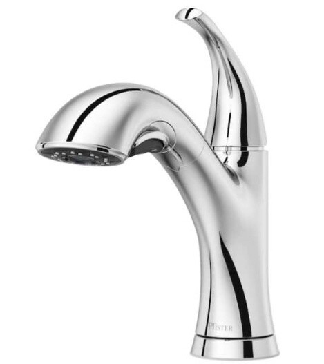 Pfister Wray Single-Handle Pull-Out Sprayer Kitchen Faucet in Polished Chrome