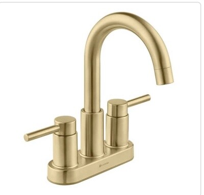 Glacier Bay Dorin 4in. Centerset 2 handle high arch bathroom faucet in matte gold