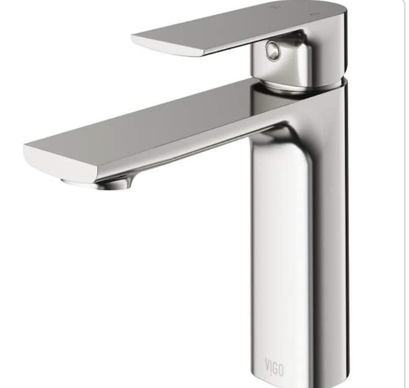 Vigo Davison single handle single hole bathroom faucet in brushed nickel