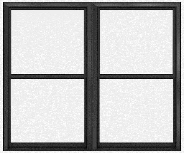 Black Double Hung Vinyl Windows, Window Features: Double Hung, United Inches: 0-70
