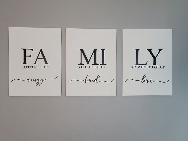 3 Piece Family Wall Art
