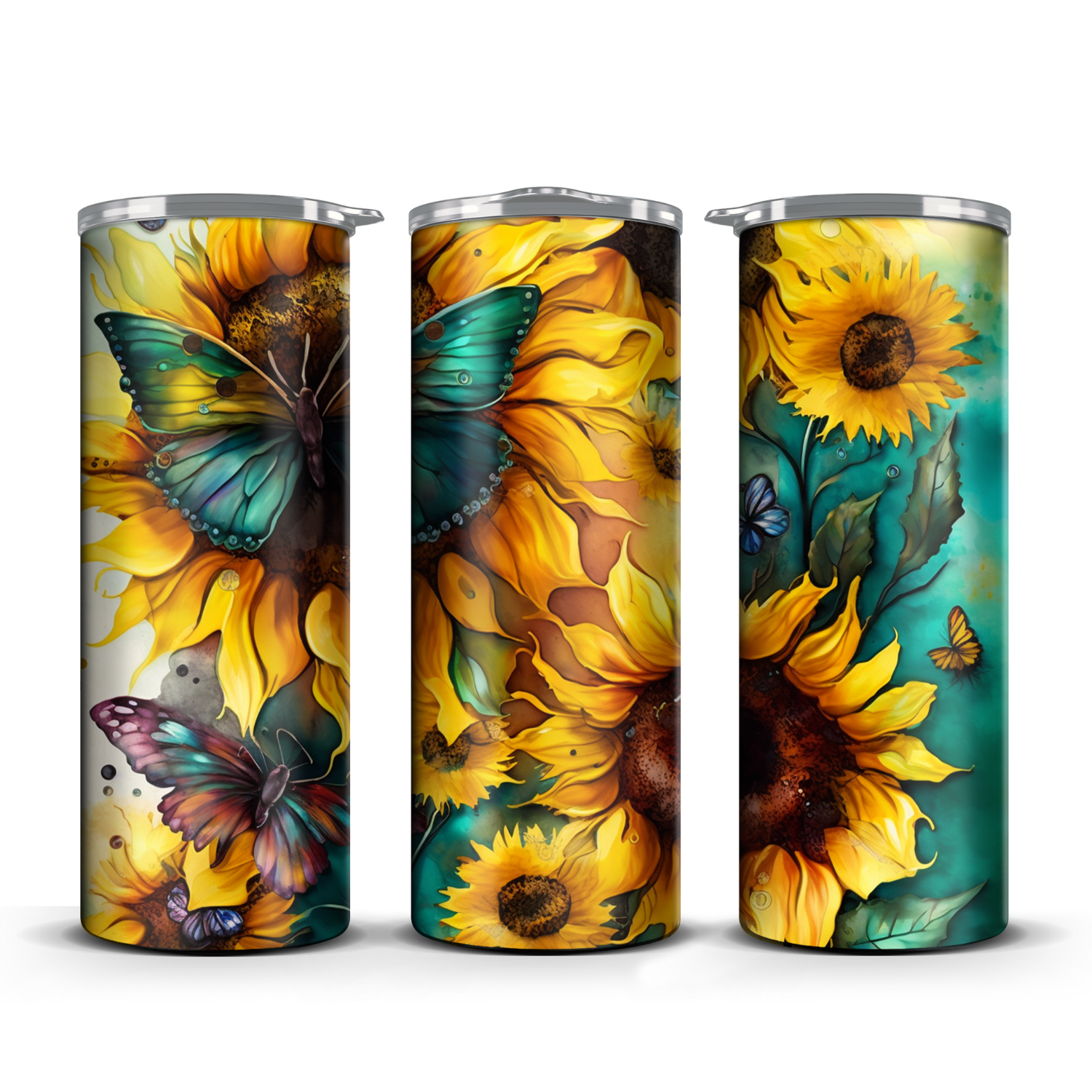 Butterfly with Sunflower's Tumbler 20 oz / 30 oz