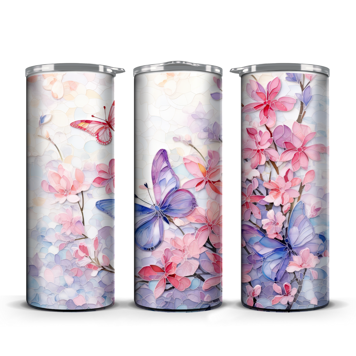 Soft Pastel  butterfly Tumbler 20 oz / 30 oz