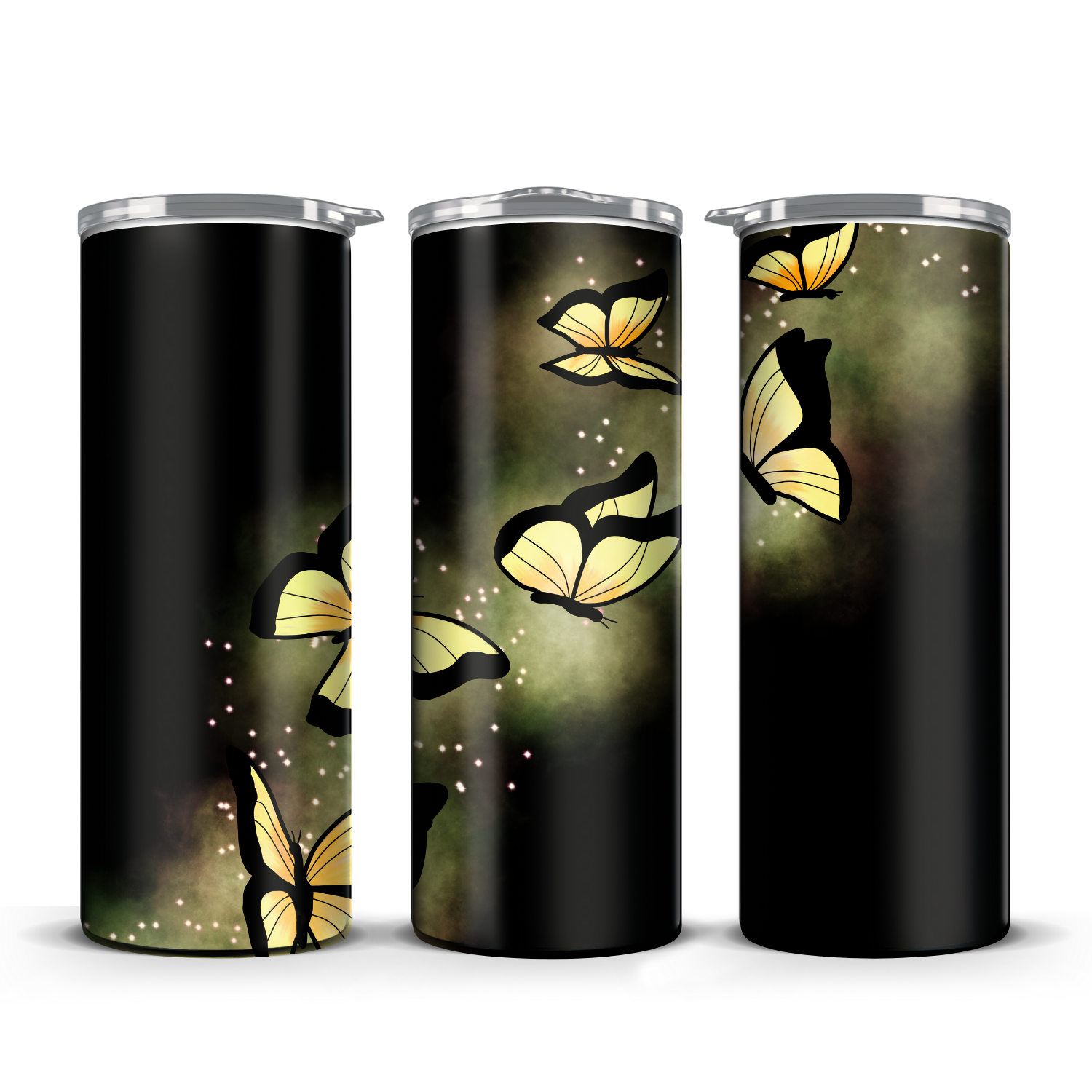 Yellow neon butterfly Tumbler 20 oz / 30 oz