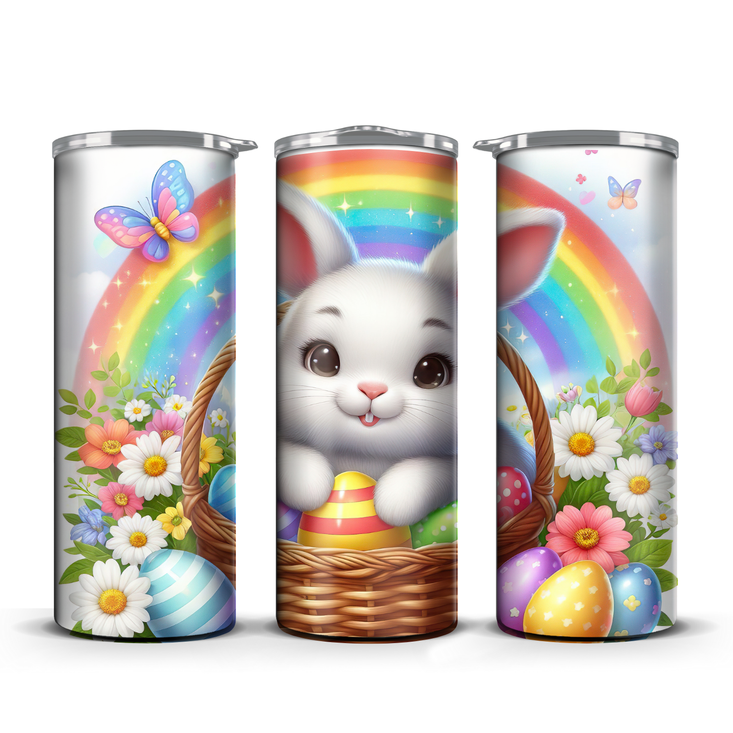 Easter Bunny With Rainbow Tumbler 20 oz / 30 oz