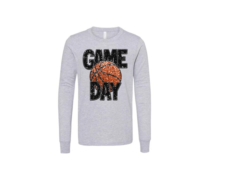 Game Day Basketball Faux Sequins