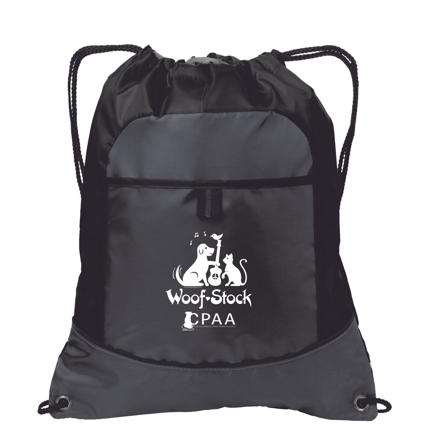 Woofstock Black Pocket Cinch Pack