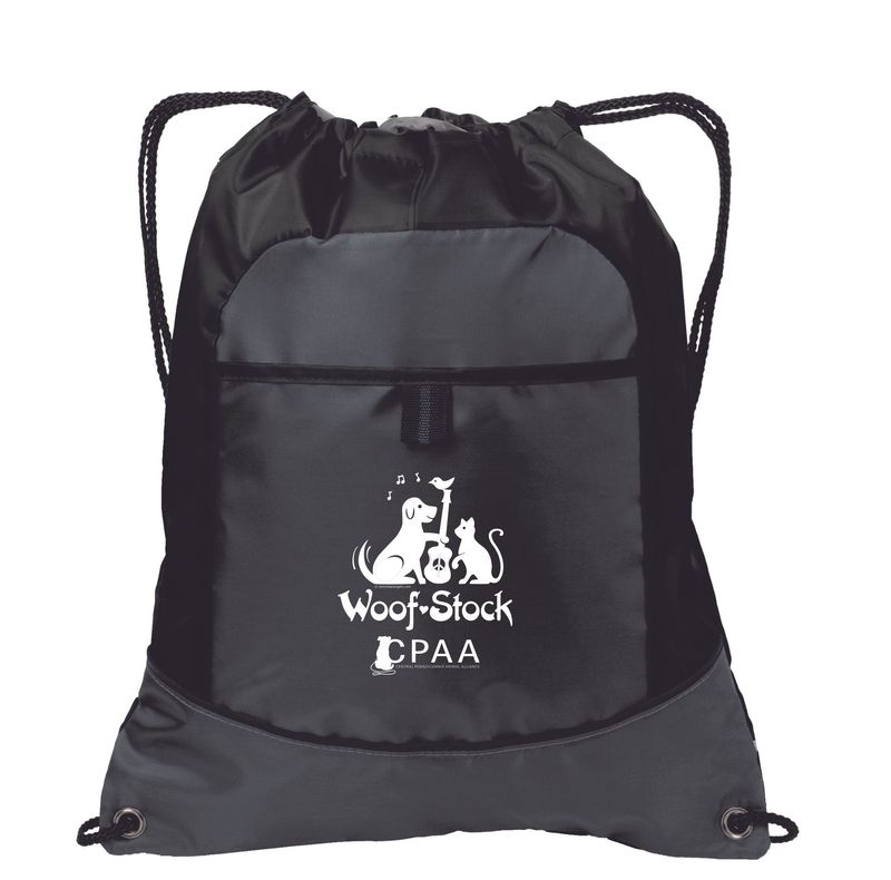 Woofstock Black Pocket Cinch Pack
