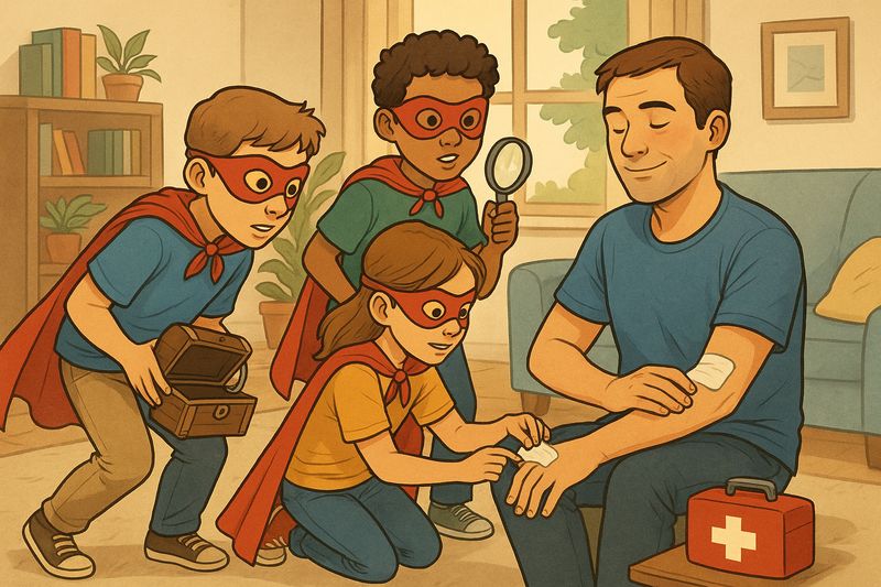 Superhelden EHBO Party Thuis — Escape Room Pakket