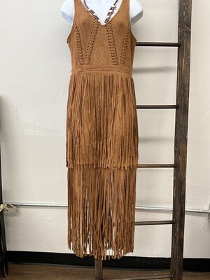 Brown Fringe Dress