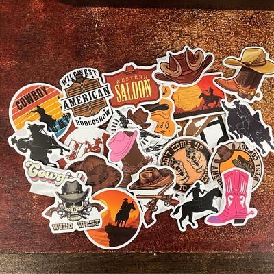 Western Cowboy Stickers