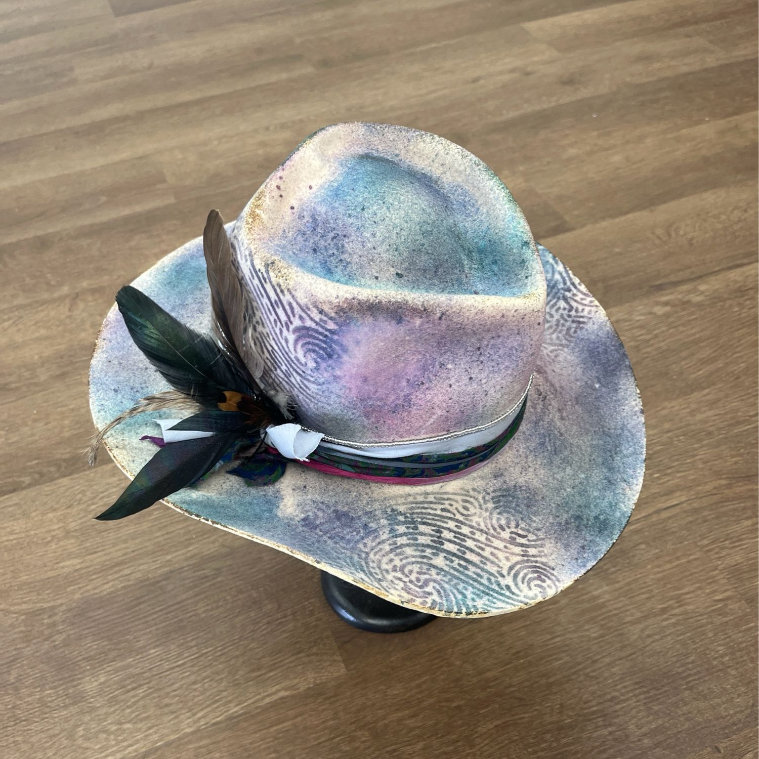 Kids Watercolor Scroll Hat
