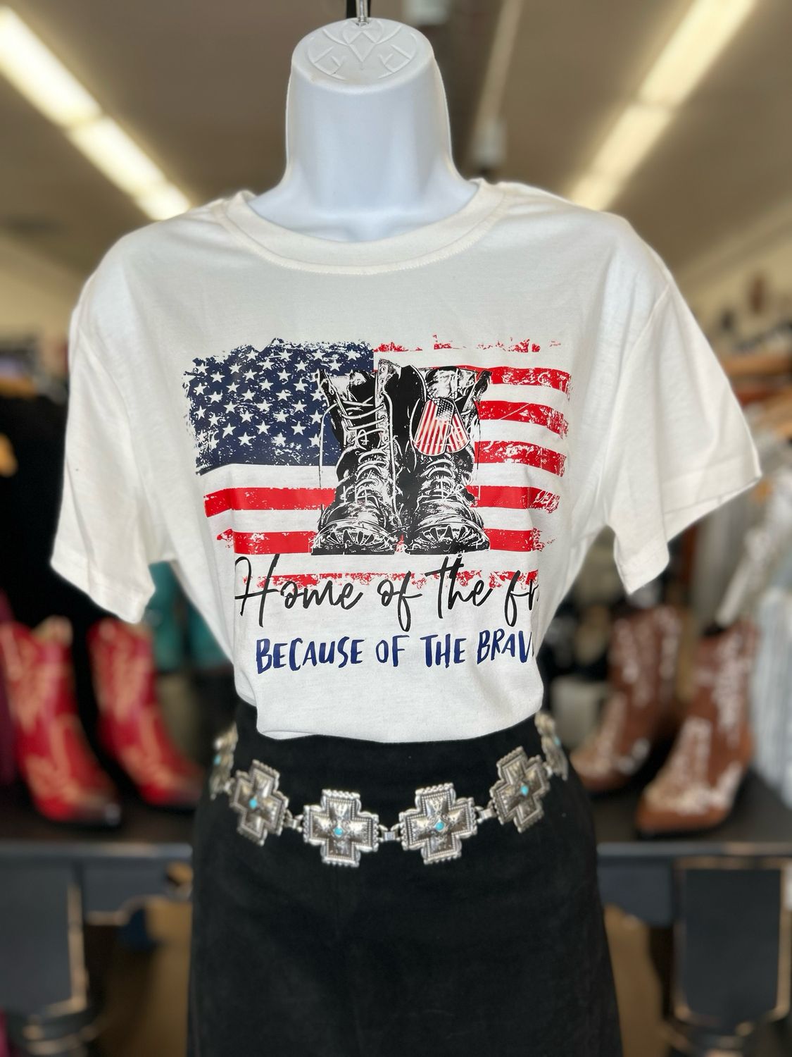Home Of The Free Because Of The Brave Tee
