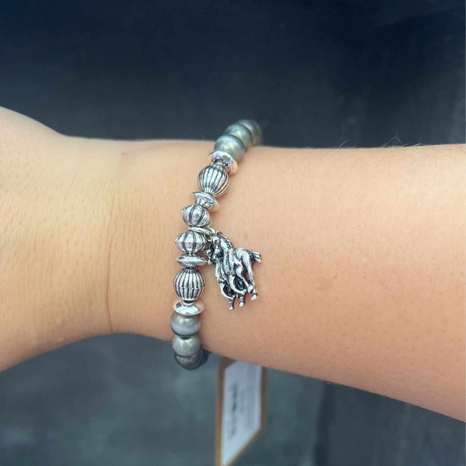 Turquoise Horses Rancho Chino Silver Bracelet