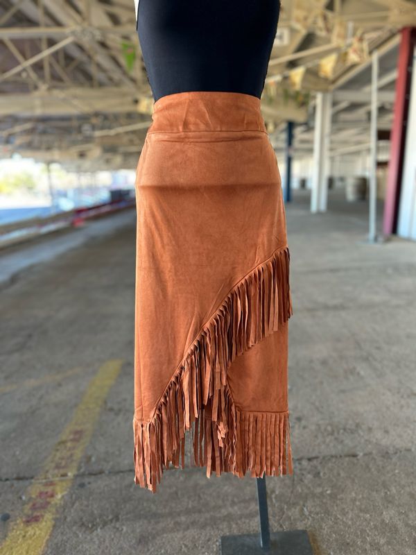 Wrap Fringe Skirt