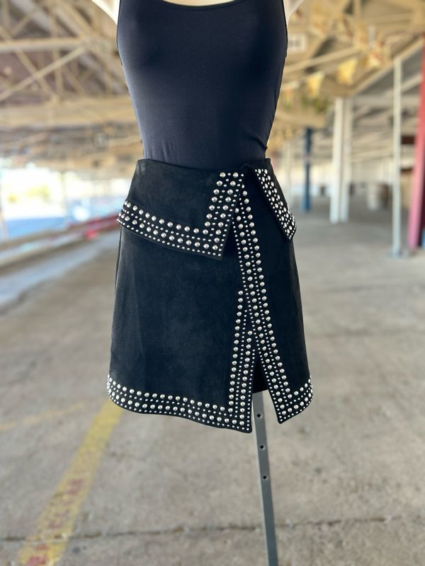 Black Studded Skirt