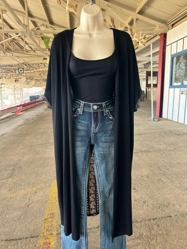 Black Tieback Cardigan 
