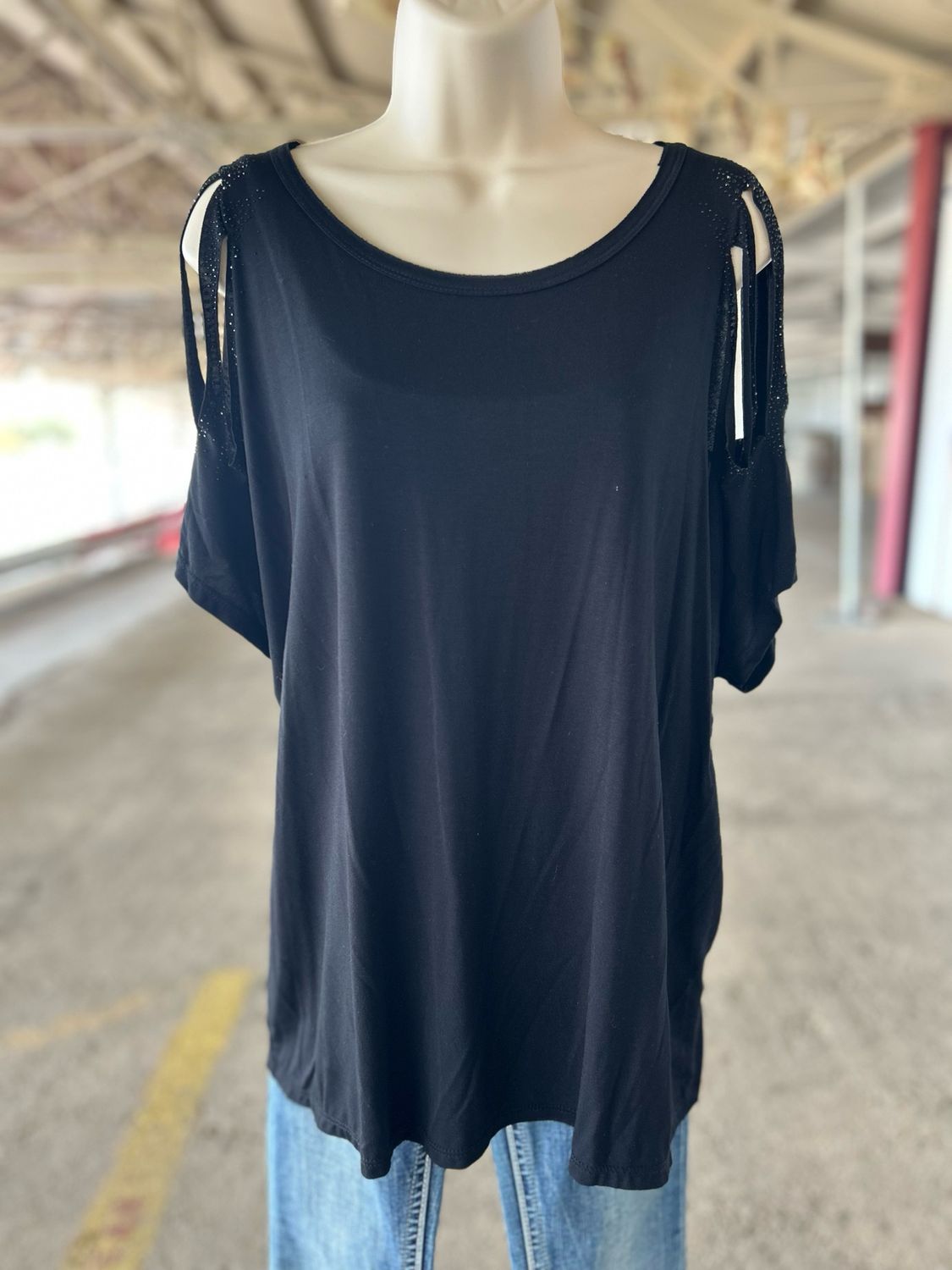 Black Laser Cut Top