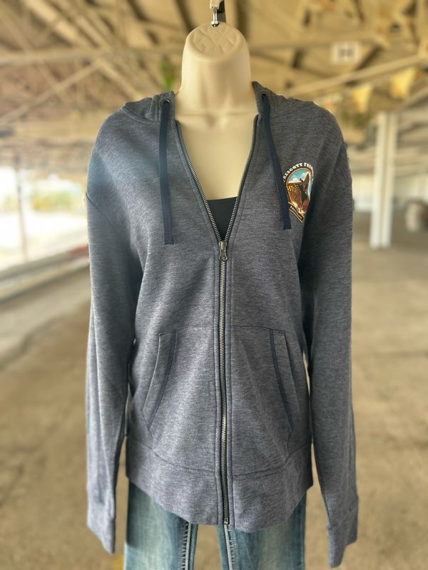 Heather Navy Full Zip Sweatshirt