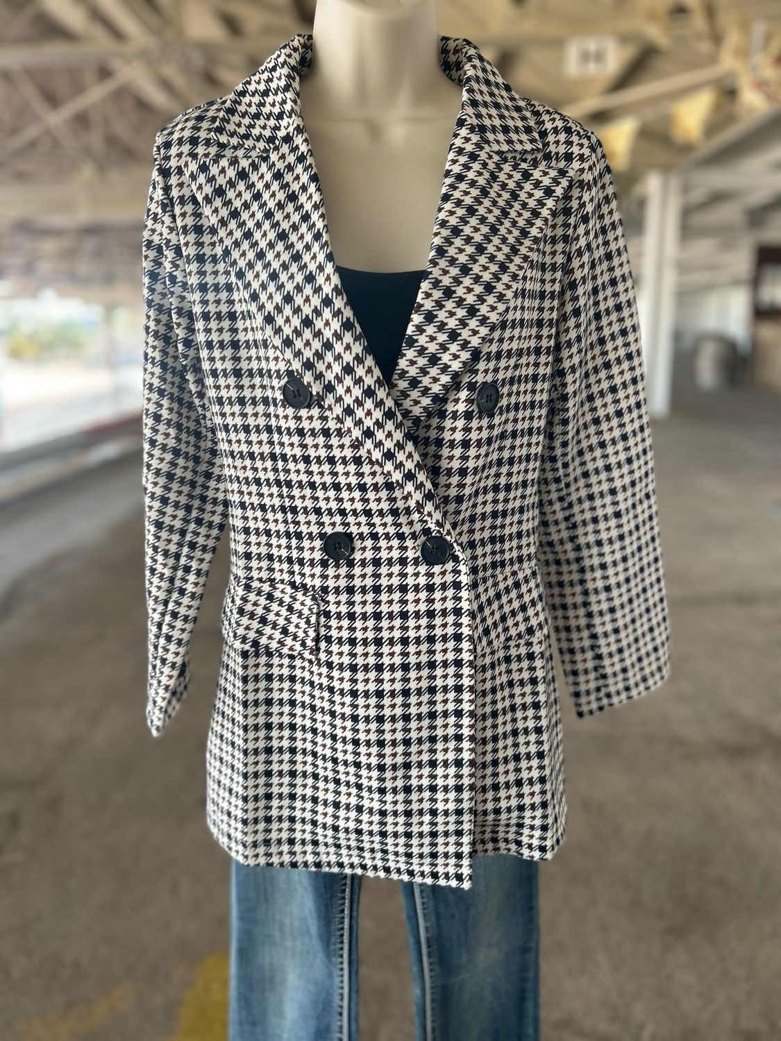 Houndstooth Blazer