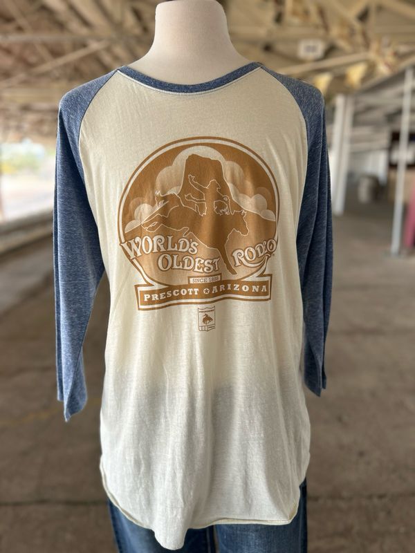 PRCA Blue Baseball Tee 2X