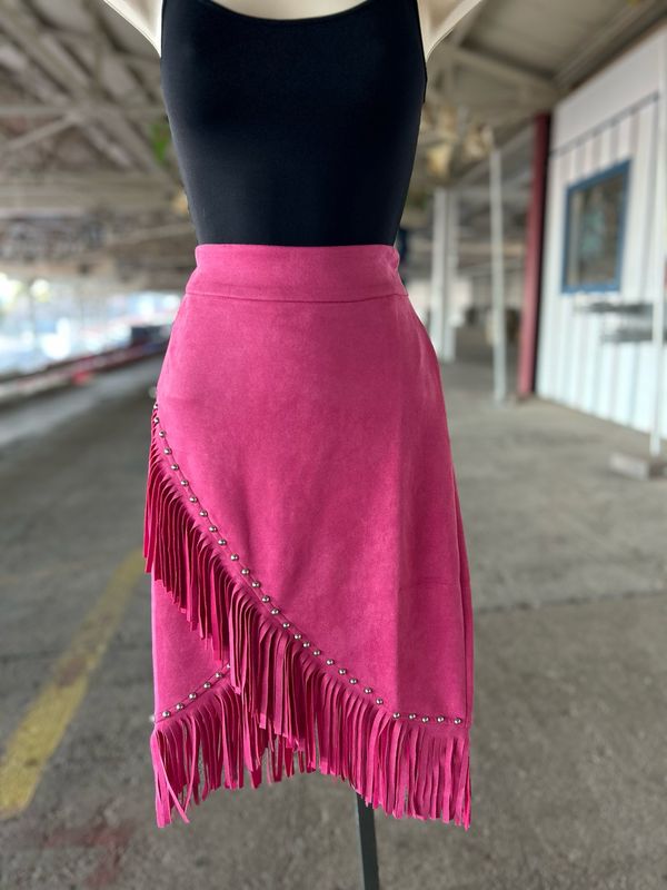 Pink Fringe Skirt