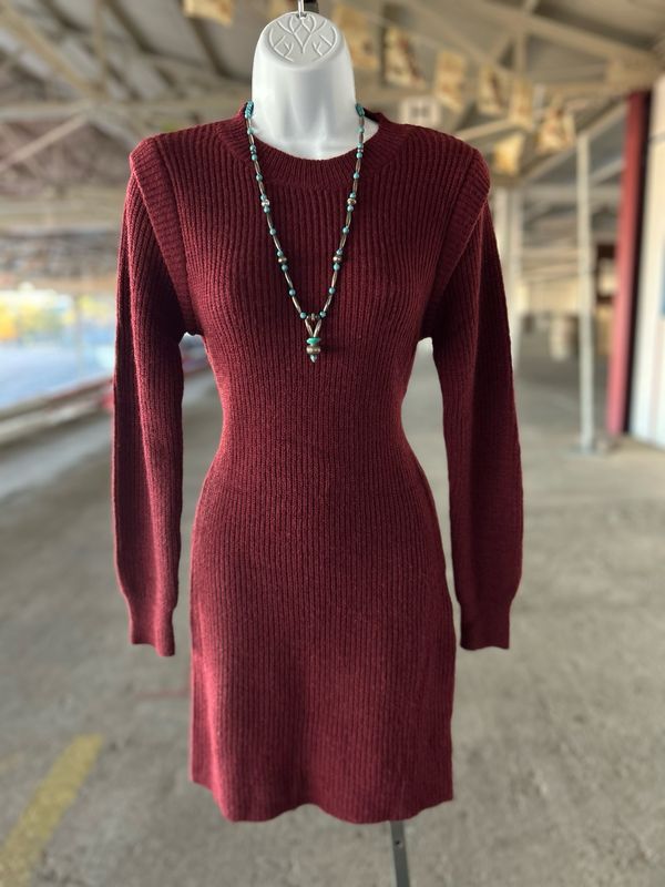 Fitted Knit Sweater Dress