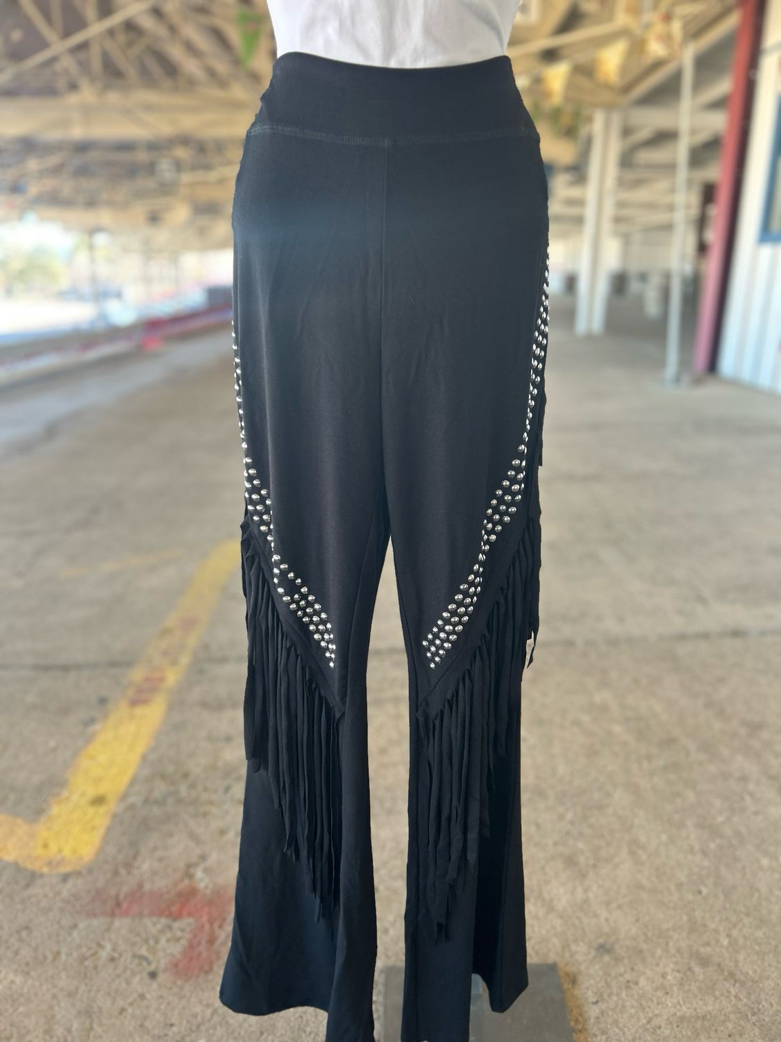 Vocal Fringe Bell Bottom Leggings