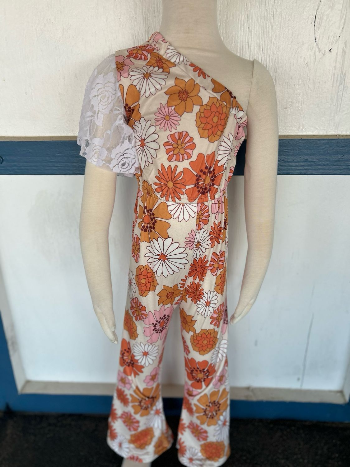 Girls Flower Jumpsuit