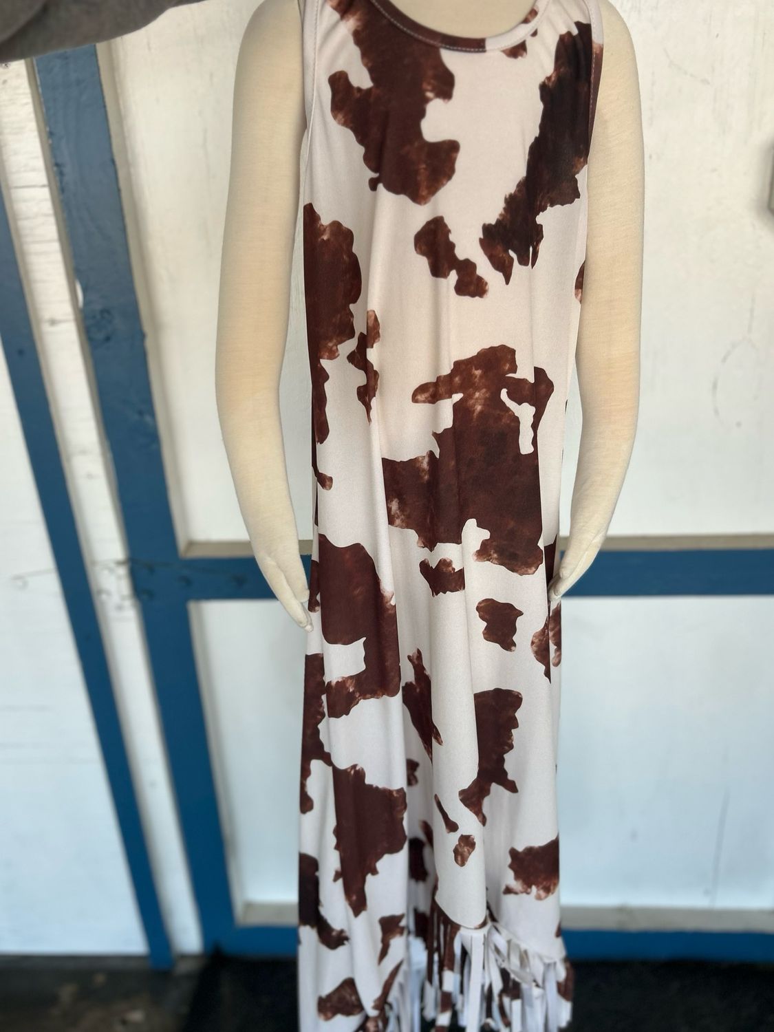 Girls Brown Cow Hi-Low Dress