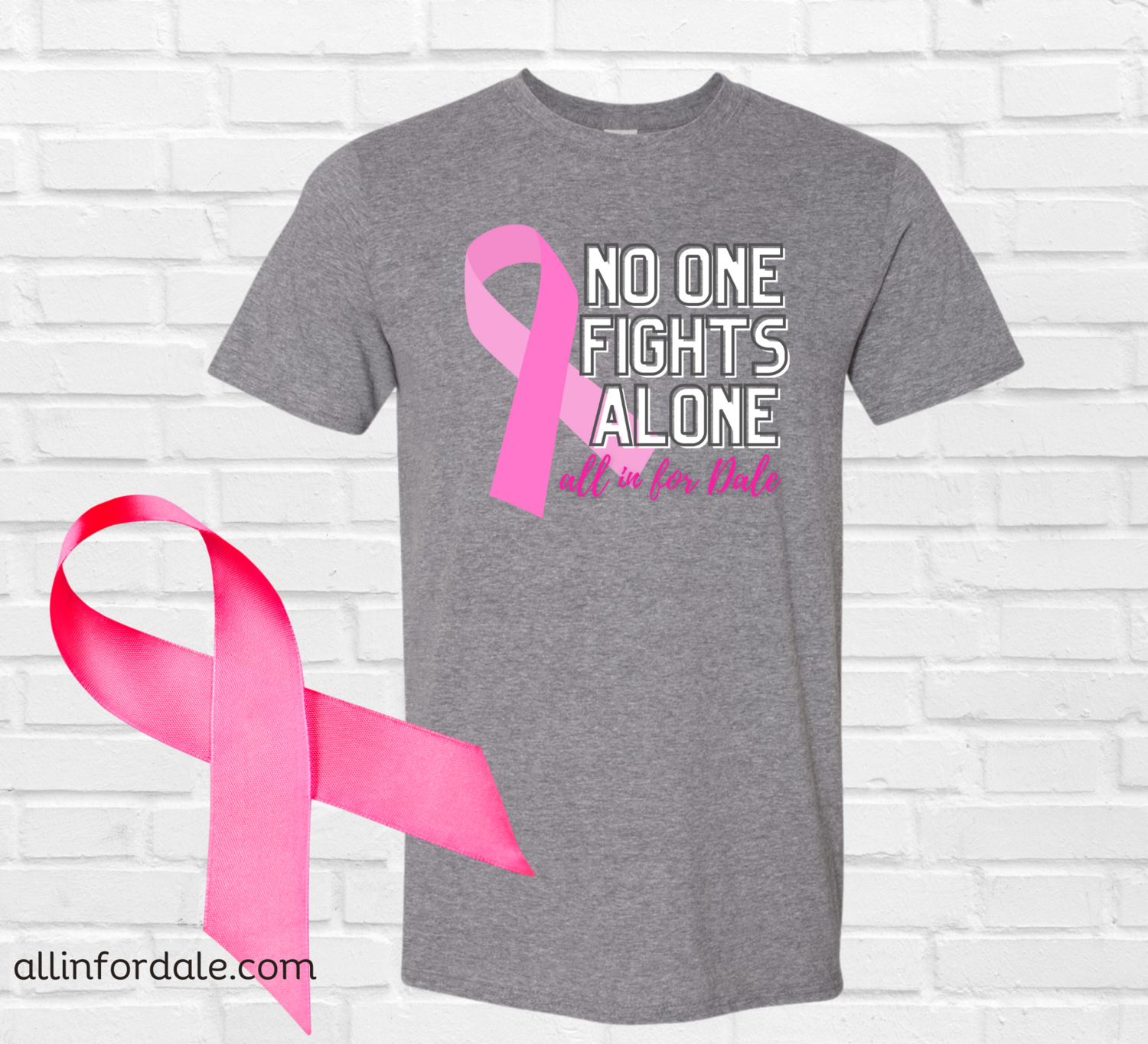 Softstyle T-shirt No One Fights Alone (2 colors) - All in for Dale