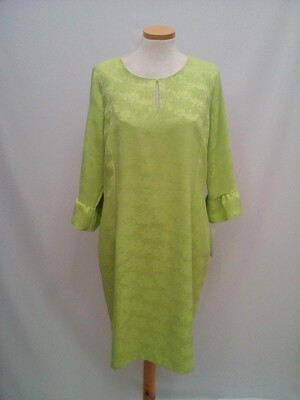 Vestido Brocado verde lima
